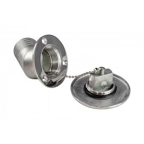 Горловина заливная для воды, угловая, под шланг 38 мм