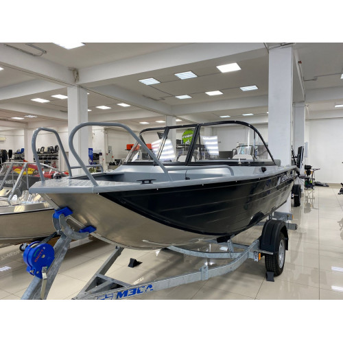 Моторная лодка, Неман 450 DC NEW, серый/черн