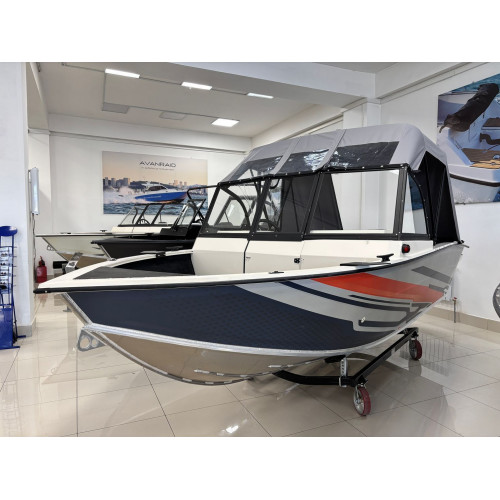 Моторная лодка, Триера 460 FISH_new, белый с Suzuki DF50ATL