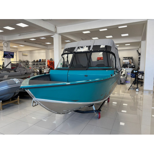 Моторная лодка, Триера 470 FISH, бирюзовый с Suzuki DF60ATL