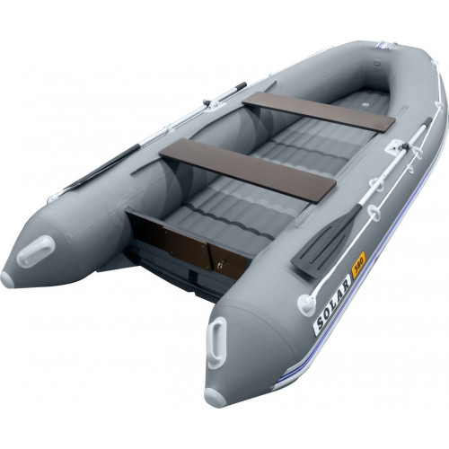 Надувная лодка ПВХ, SOLAR-350 К (Оптима), cерый