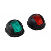 Огни ходовые 87х99 мм комплект (красный, зеленый), черный, LED, 12-24 В