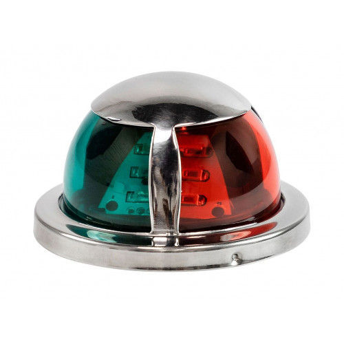 Огонь ходовой комбинированый (красный, зеленый), SS304, 12-24 В, LED