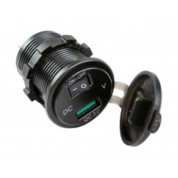 Разъем USB Charger QC3.0 с вольтметром