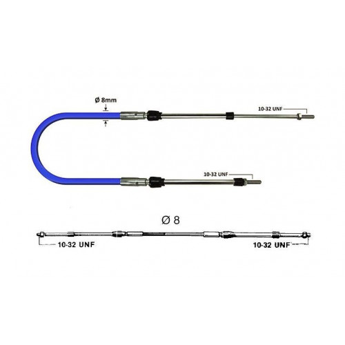 Трос дистанционного управления Ultraflex MachZero, (10 футов - 3 м), 2 шт