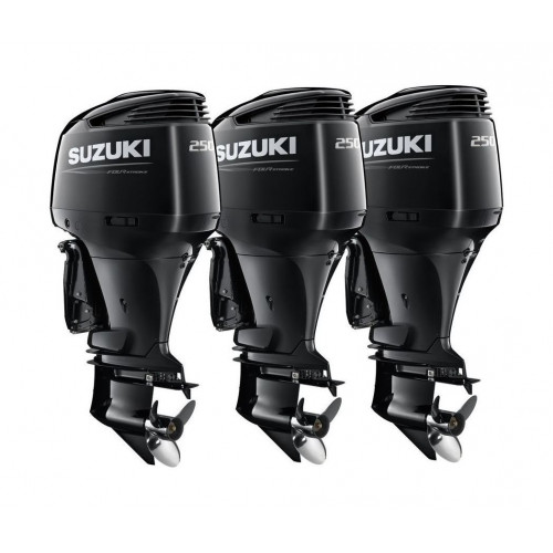 Тройка из 2 моторов Suzuki DF250APX+ 1 мотор DF250APXX, черные