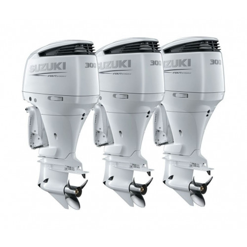 Тройка из 2 моторов Suzuki DF300APX+ 1 мотор DF300APXX, белые